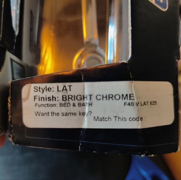 Latitude Series Bright Chrome Bed and Bath Door Handle - Picture 5 of 6